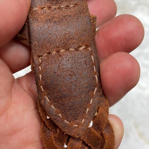 Vintage leather braided belt - Picture 6 of 6